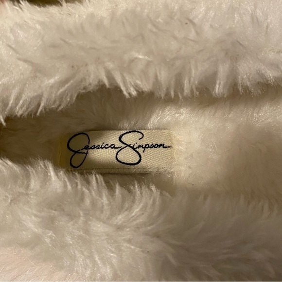 Jessica Simpson Slipper Girls‎ Size 2/3 Large Pink Slip On Fur Lining - Picture 2 of 10
